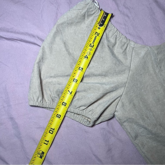 Kirious Los Angeles Women's Tan Crop Top sz Large - Picture 6 of 8